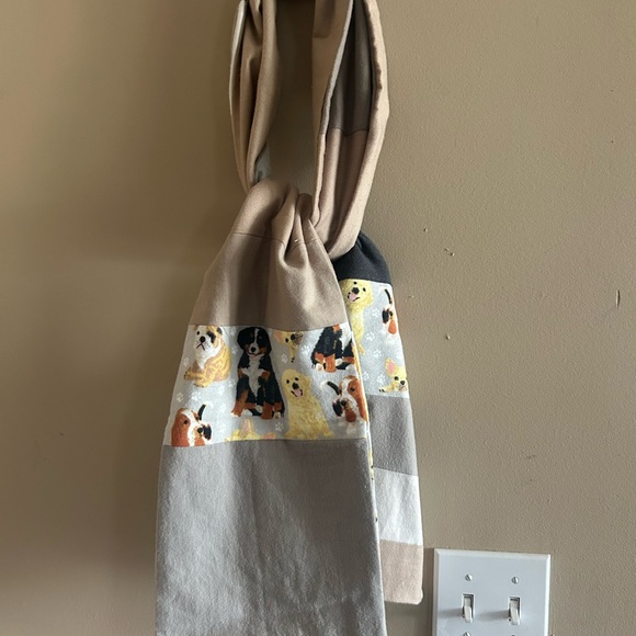 Golden Bernese Dog print flannel scarf winter for her - Picture 2 of 9